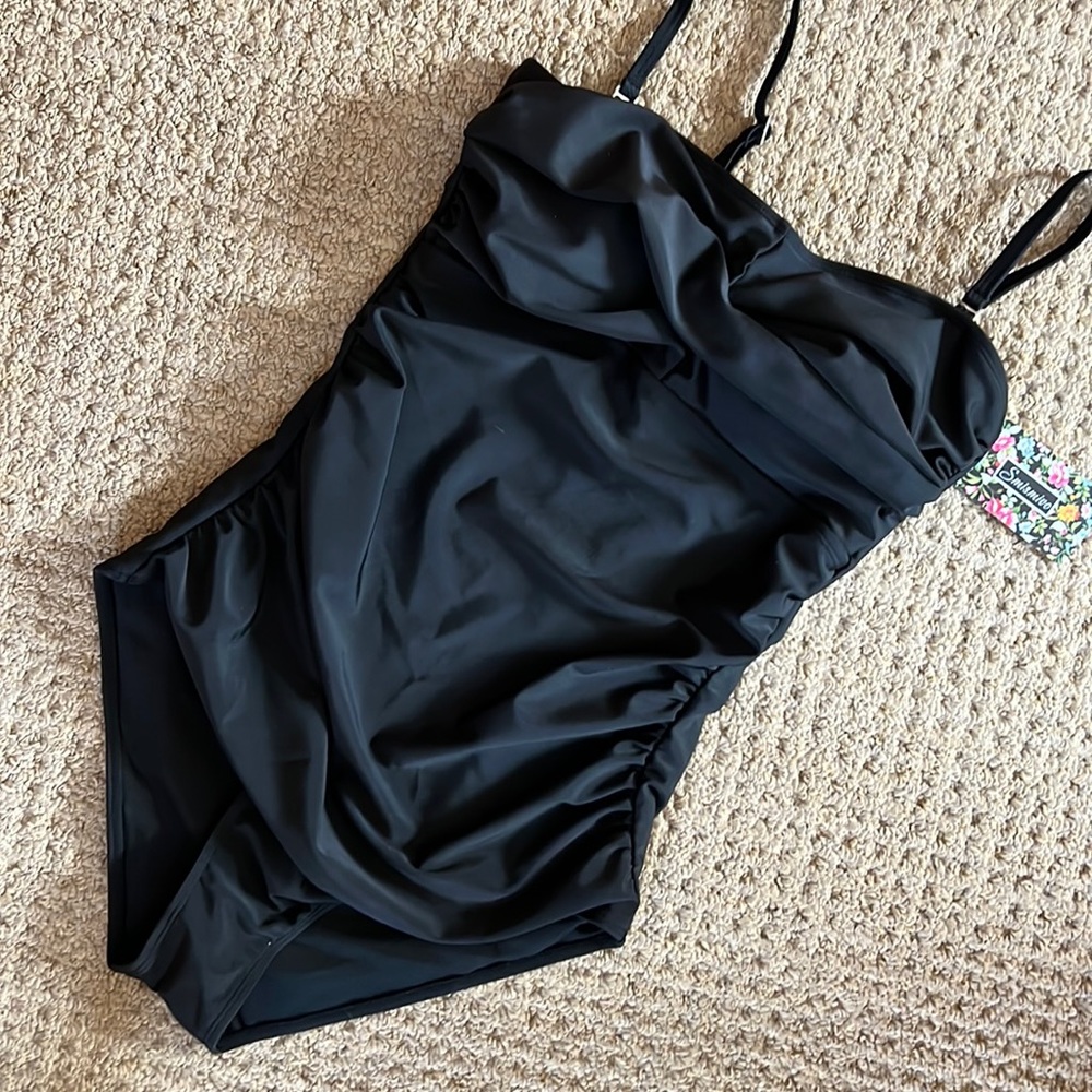 New One Piece Black Swimsuit by Smismivo L